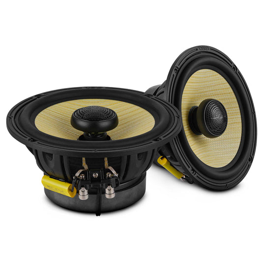 DXQ 6.5" 2-Way Coaxial Speaker with Yellow Straw and Composite Foam Cone | 150W RMS 4-Ohm - Sold by Audio Sellerz