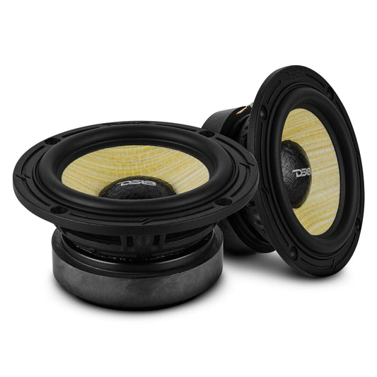 DXQ 3.5” Midrange Speaker with Yellow Straw + Composite Foam Cone | 60W RMS 4-Ohm.