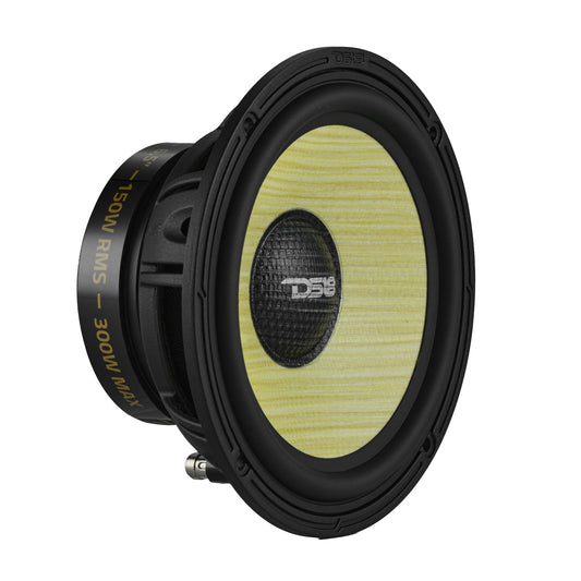 DXQ 6.5" 2-Way Component Speaker Set with Yellow Straw + Composite Foam Cone | 150W RMS 4-Ohm.