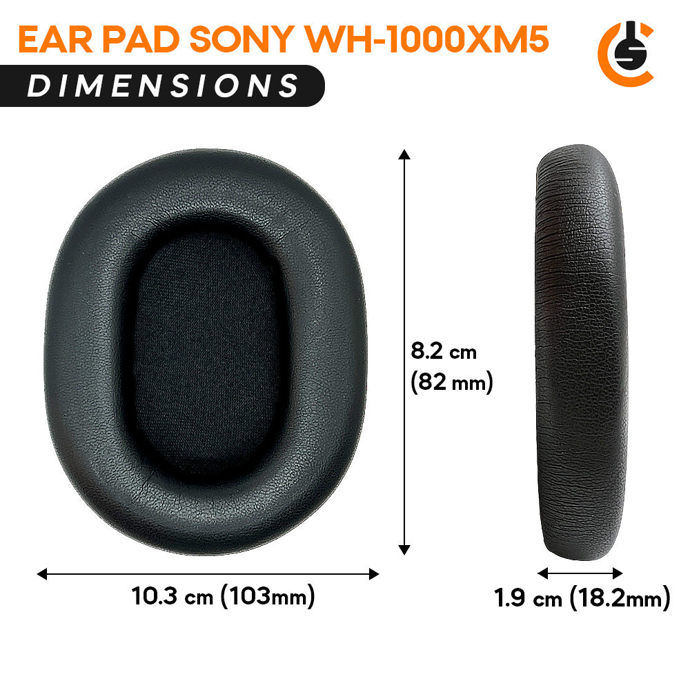 CS Replacement Ear Pad Cushions for Sony WH-1000XM5 WH1000XM5 XM5 Headphones - Cooling Gel - product image 3 - Audio Sellerz