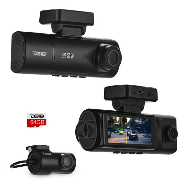 4K Triple Dash Camera with Front, In-Cabin and Rear Cameras, Wi-Fi, GPS and 3.16” IPS Display.