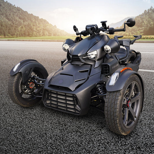 6.5" Loaded Flat Mount Speaker Pods with Amplifier, Installation Kit and Digital LED Lights, Package for Can-Am Spyder & Ryker.
