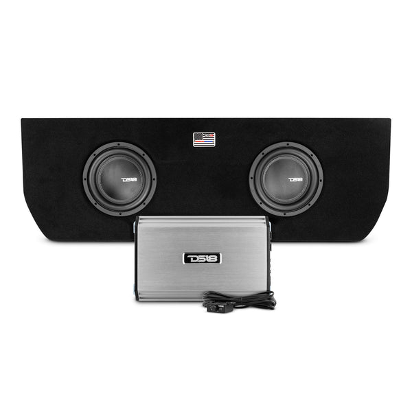 Dual 10" Loaded Subwoofer Enclosure for Tundra 2022 and Up Double Cab and Crew Max With subwoofers and Amplifier (2 X IXS10.4D AND S-3500.1SL Included).