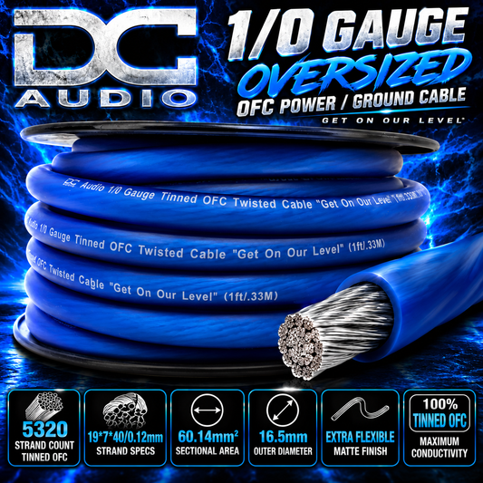 DC Audio 1/0 Tinned OFC  Power / Ground Cable