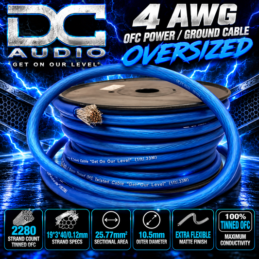 DC Audio 4 AWG Tinned OFC  Power / Ground Cable