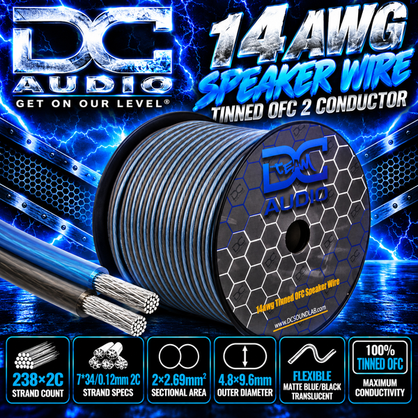 DC Audio 14 awg OFC  Speaker Wire