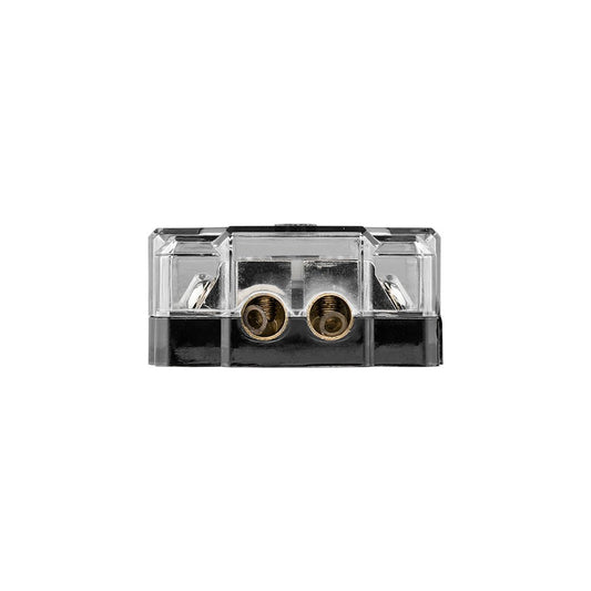 DS18 FDG1224AFS-80A ANL Fuse Holder and Distribution Block 0GA In - 2x4GA Out with Voltmeter.