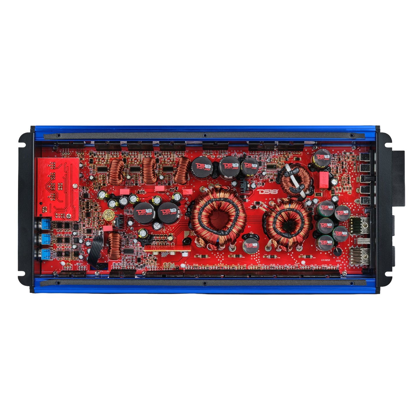 FRP Compact Full-Range Class D 5-Channel Amplifier – 250W x 4 + 1,200W Subwoofer Output.