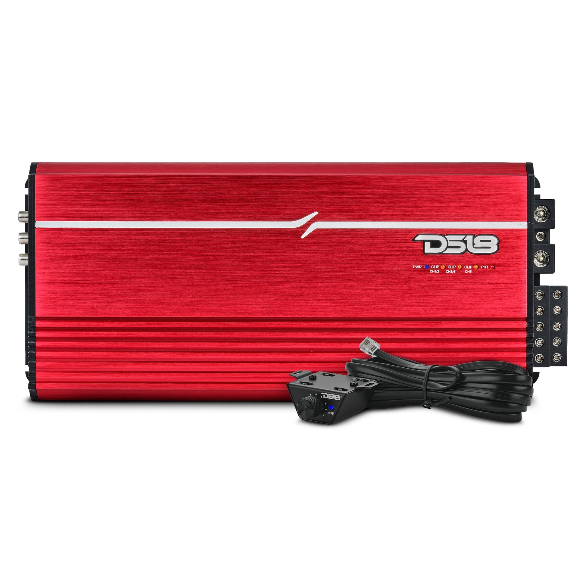 FRP Compact Full-Range Class D 5-Channel Amplifier – 250W x 4 + 1,200W Subwoofer Output.