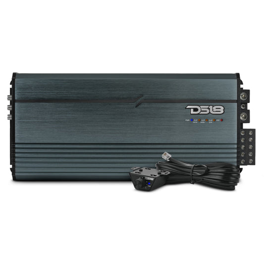 FRP Compact Full-Range Class D 5-Channel Amplifier – 250W x 4 + 1,200W Subwoofer Output.