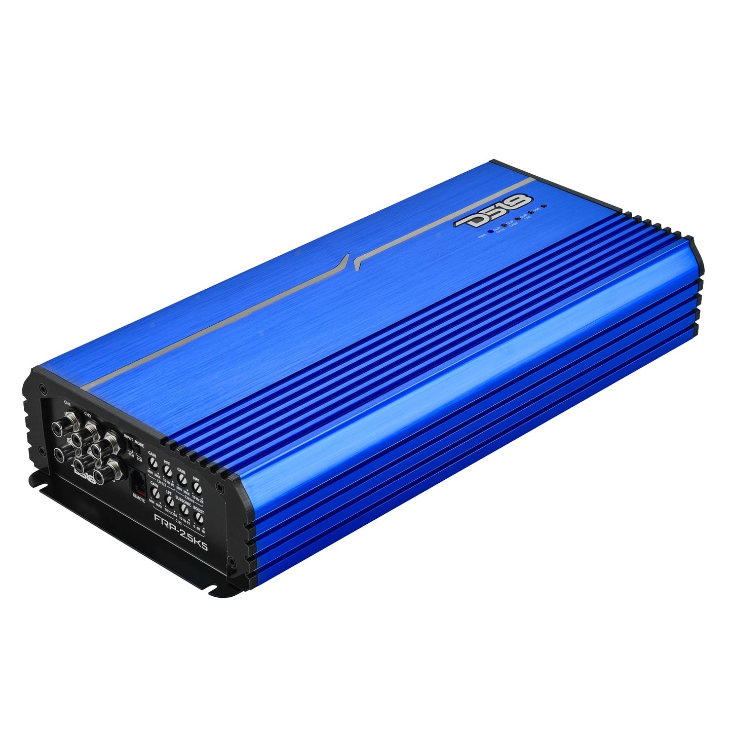 FRP Compact Full-Range Class D 5-Channel Amplifier – 250W x 4 + 1,200W Subwoofer Output.