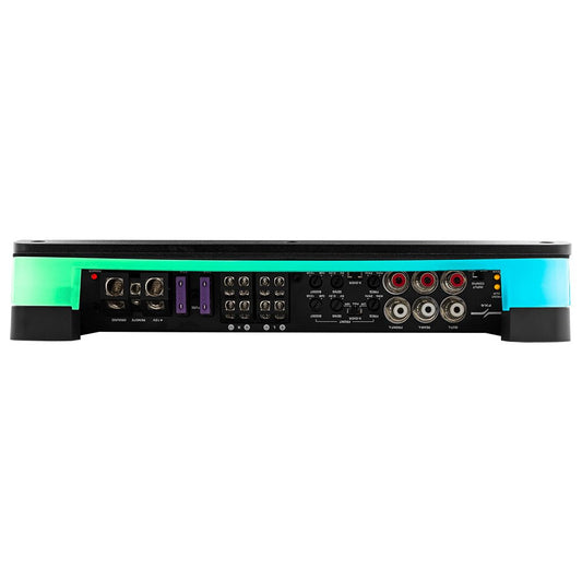 Flush Mount / Surface Mount 4 Channel Class D Amplifier With Acrylic Cover for Custom Installation 4 X 180 Watts RMS @ 4 Ohm.