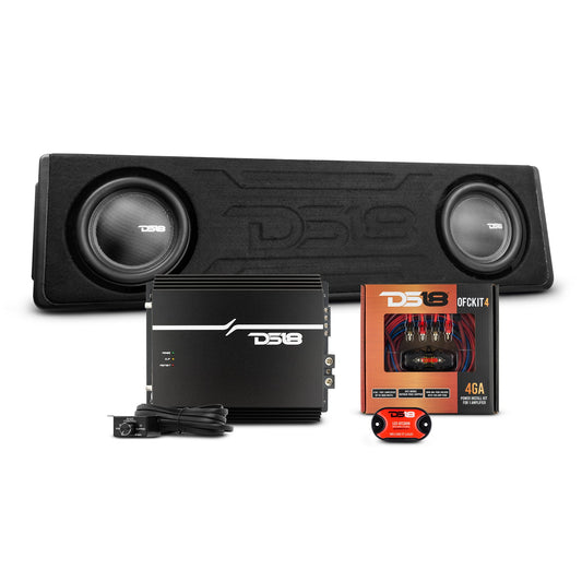 Ford F-150 2 x 10" Subwoofer Loaded Enclosure Package With Vinyl Finish and Dream LED Lights (MADE IN USA).