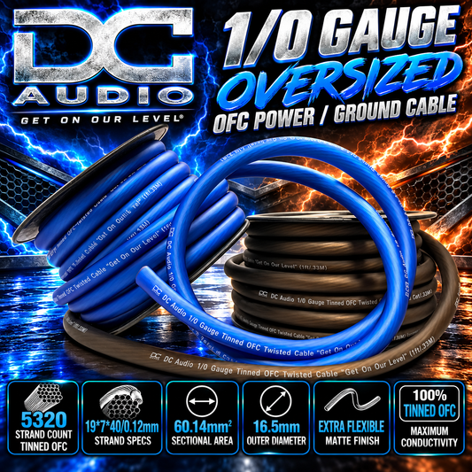 DC Audio 1/0 Tinned OFC  Power / Ground Cable