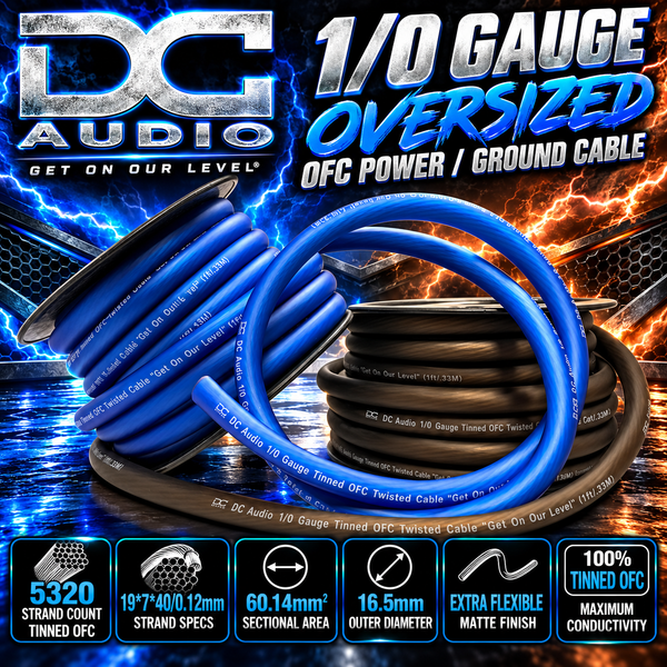 DC Audio 1/0 Tinned OFC  Power / Ground Cable