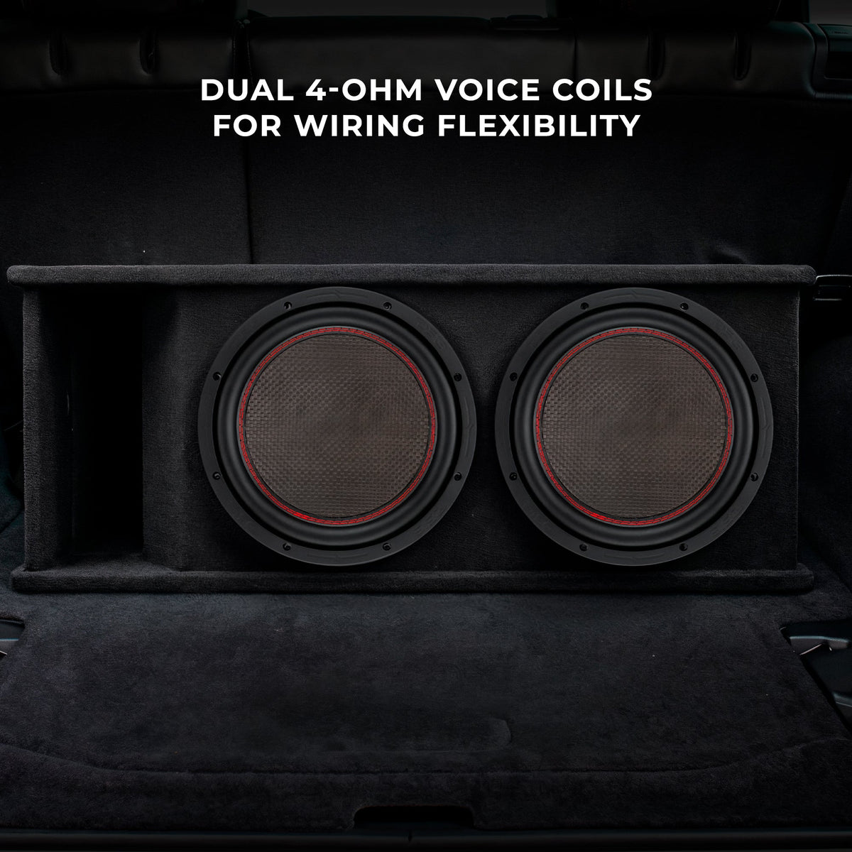 GEN-X 10" Subwoofer with Carbon Fiber Dust Cap | 600W RMS Dual 4-Ohm Voice Coils