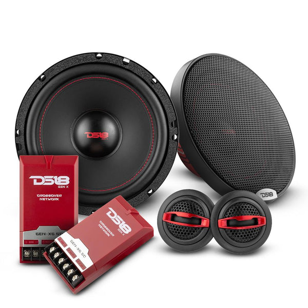 DS18 GEN-X6.5C 6.5" 2-Way Component Speaker Car Speaker 150 Watts 4-Ohm.