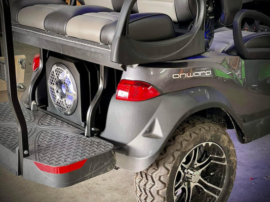 Dual 10" Marine Subwoofer Enclosure with 10" Passive Radiator and LED RGB Lights 350 Watts Rms 4-Ohm (NXL-10SUB Included).