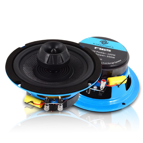 GaleForce Audio F1 6.5" Waterproof 2-Way Coaxial Speaker Pair – 100W RMS - Sold by Audio Sellerz