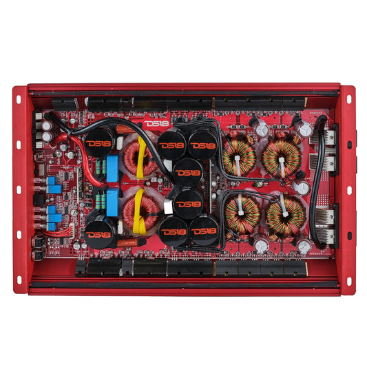 HOOLIGAN KO 1-Channel Amplifier with Voltmeter 5000 Watts Rms @ 1-Ohm - In Korea Red - Ref F058D8 - image 2 - AudioSellerz