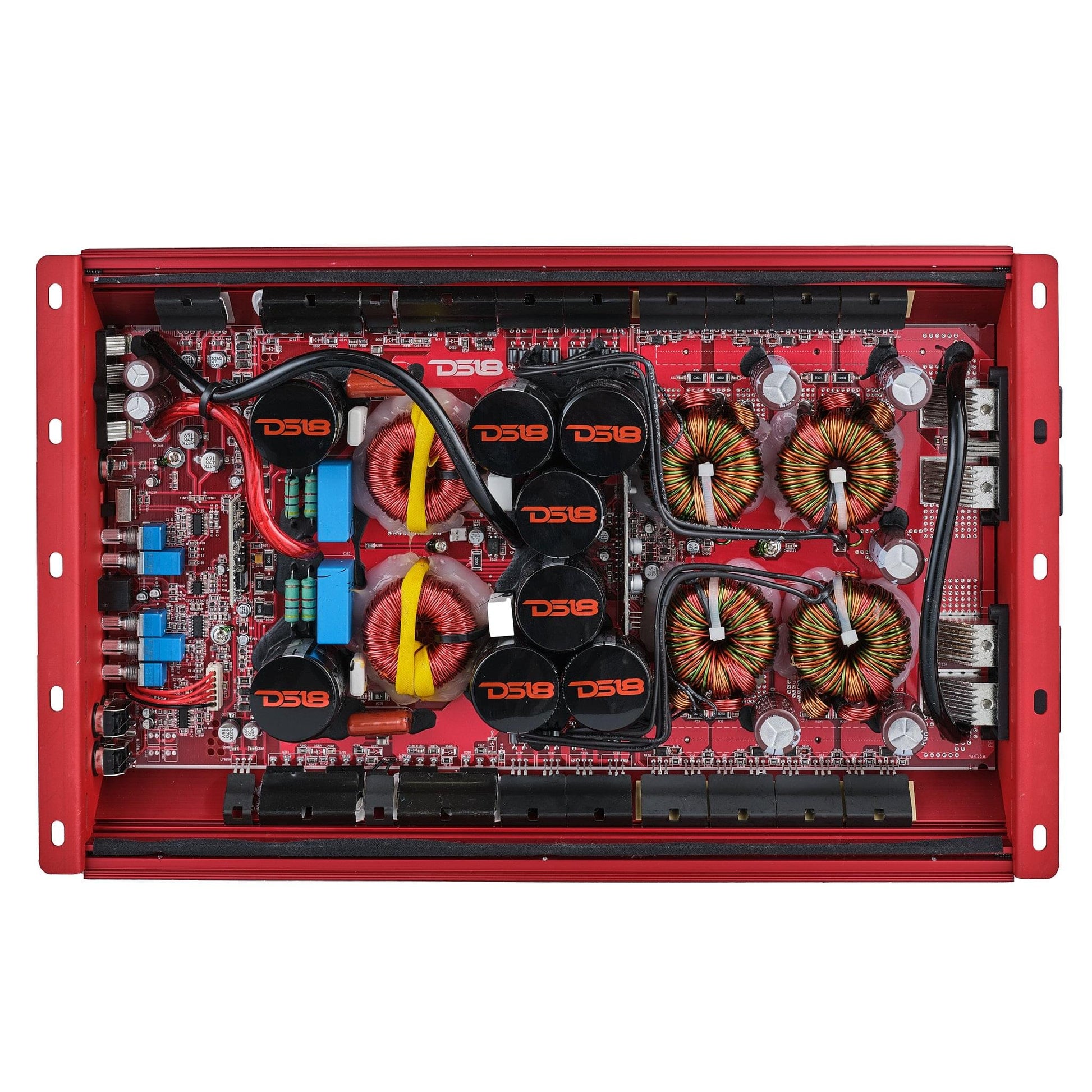 HOOLIGAN KO 1-Channel Amplifier with Voltmeter 5000 Watts Rms @ 1-Ohm Made - Red - H-KO5/RD - product image 2 - AudioSellerz