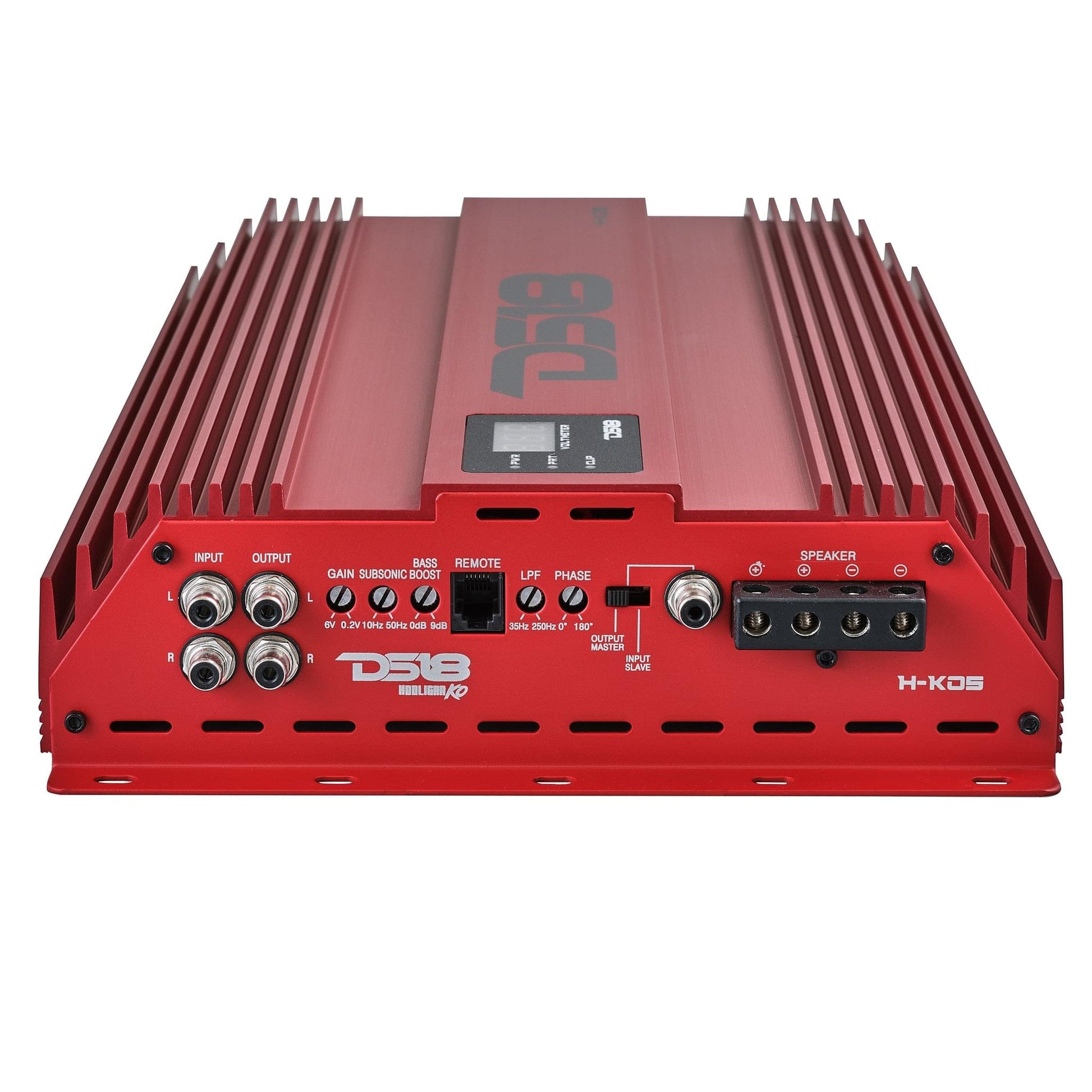 HOOLIGAN KO 1-Channel Amplifier with Voltmeter 5000 Watts Rms @ 1-Ohm Made - Red - H-KO5/RD - product image 3 - AudioSellerz