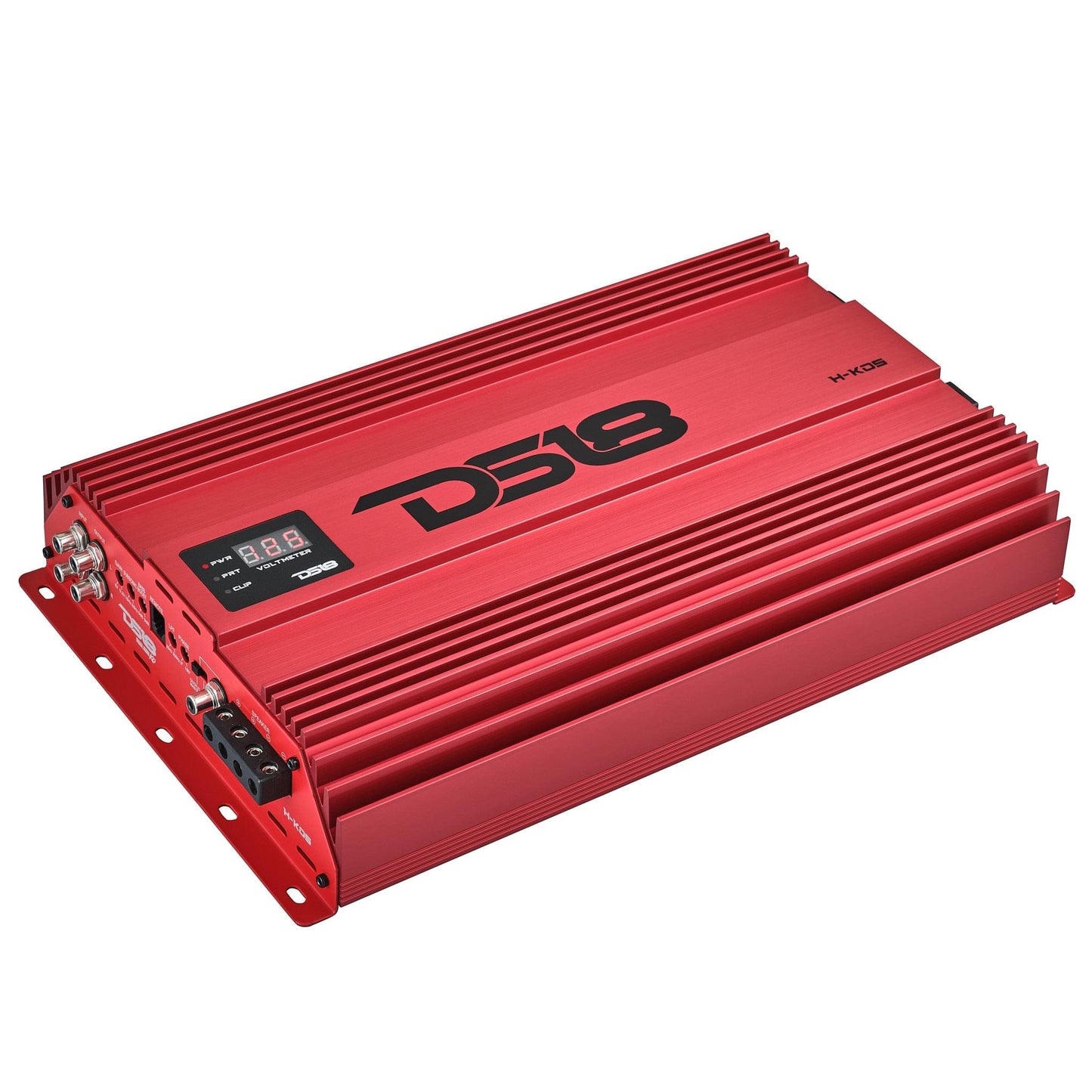 HOOLIGAN KO 1-Channel Amplifier with Voltmeter 5000 Watts Rms @ 1-Ohm Made - Red - H-KO5/RD - product image 5 - AudioSellerz