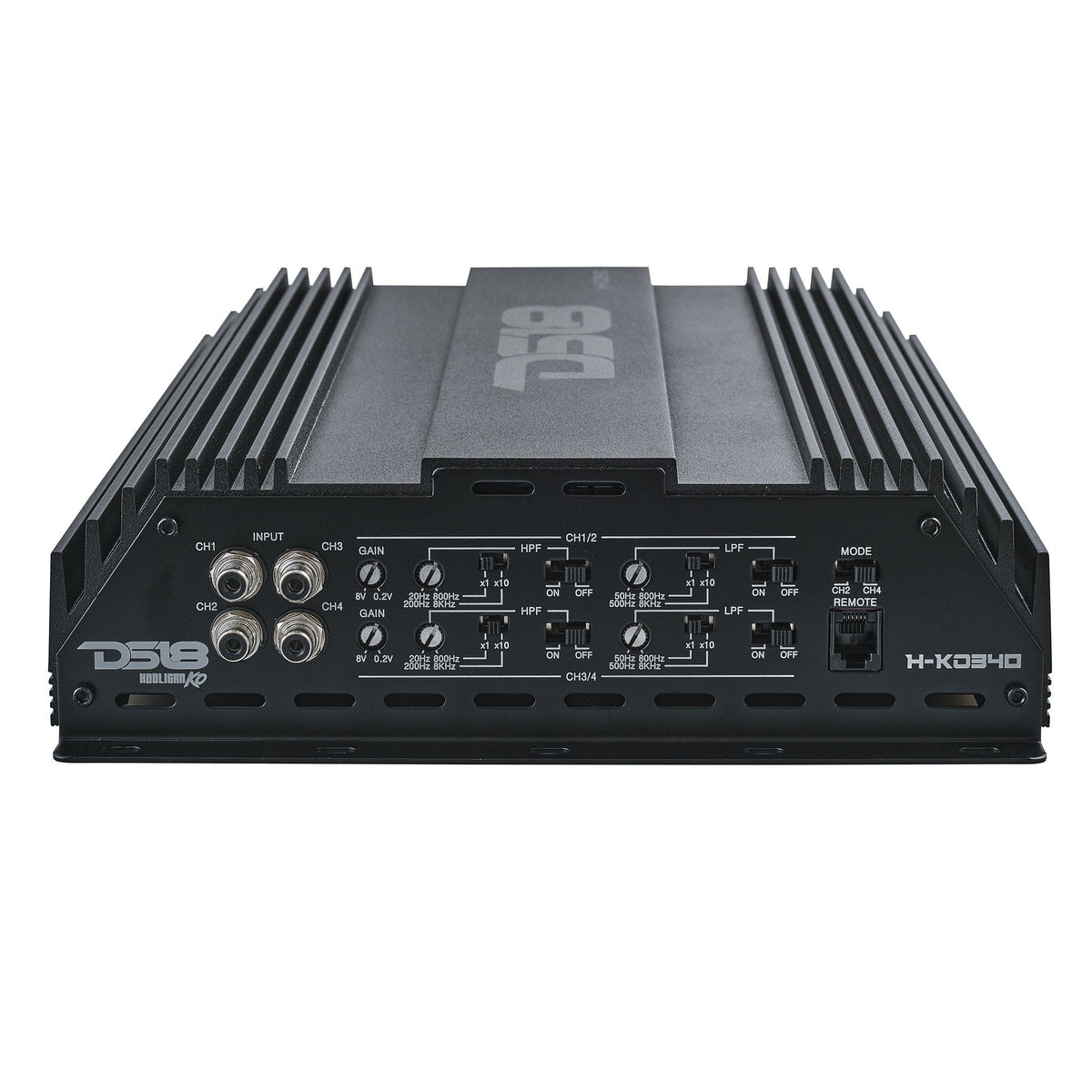HOOLIGAN KO Full Range Class D 4-Channel Amplifier 4 x 300 Watts Rms @ 4-Ohm Made In Korea.