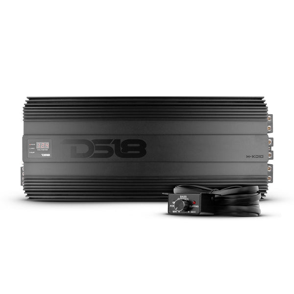 HOOLIGAN KO Black 1-Channel Amplifier with Voltmeter 10000 Watts Rms @ 1-Ohm Made In Korea.