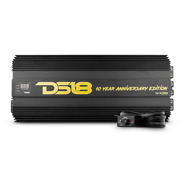 HOOLIGAN KO Gold 1-Channel Amplifier with Voltmeter 10000 Watts Rms @ 1-Ohm Made In Korea.