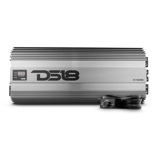 HOOLIGAN KO Silver 1-Channel Amplifier with Voltmeter 10000 Watts Rms @ 1-Ohm Made In Korea.