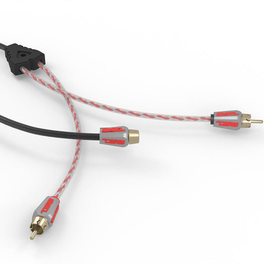 Level 3 RCA 100% Copper OFC Y Connector  2 FEMALE to 1 MALE - BLACK - RED.