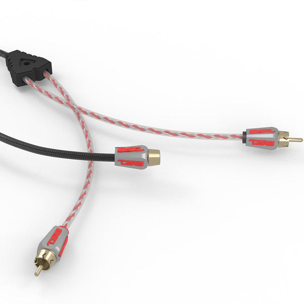 Level 3 RCA 100% Copper OFC Y Connector  2 FEMALE to 1 MALE - BLACK - RED.