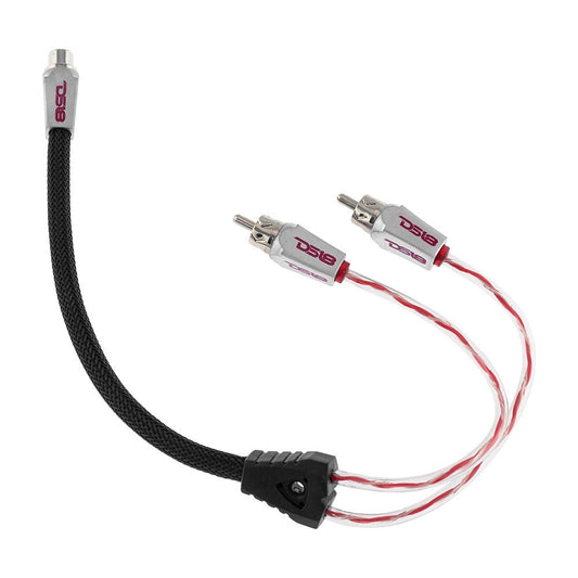 Level 3 RCA 100% Copper OFC Y Connector 1 FEMALE to 2 MALE -  BLACK / RED Kit.
