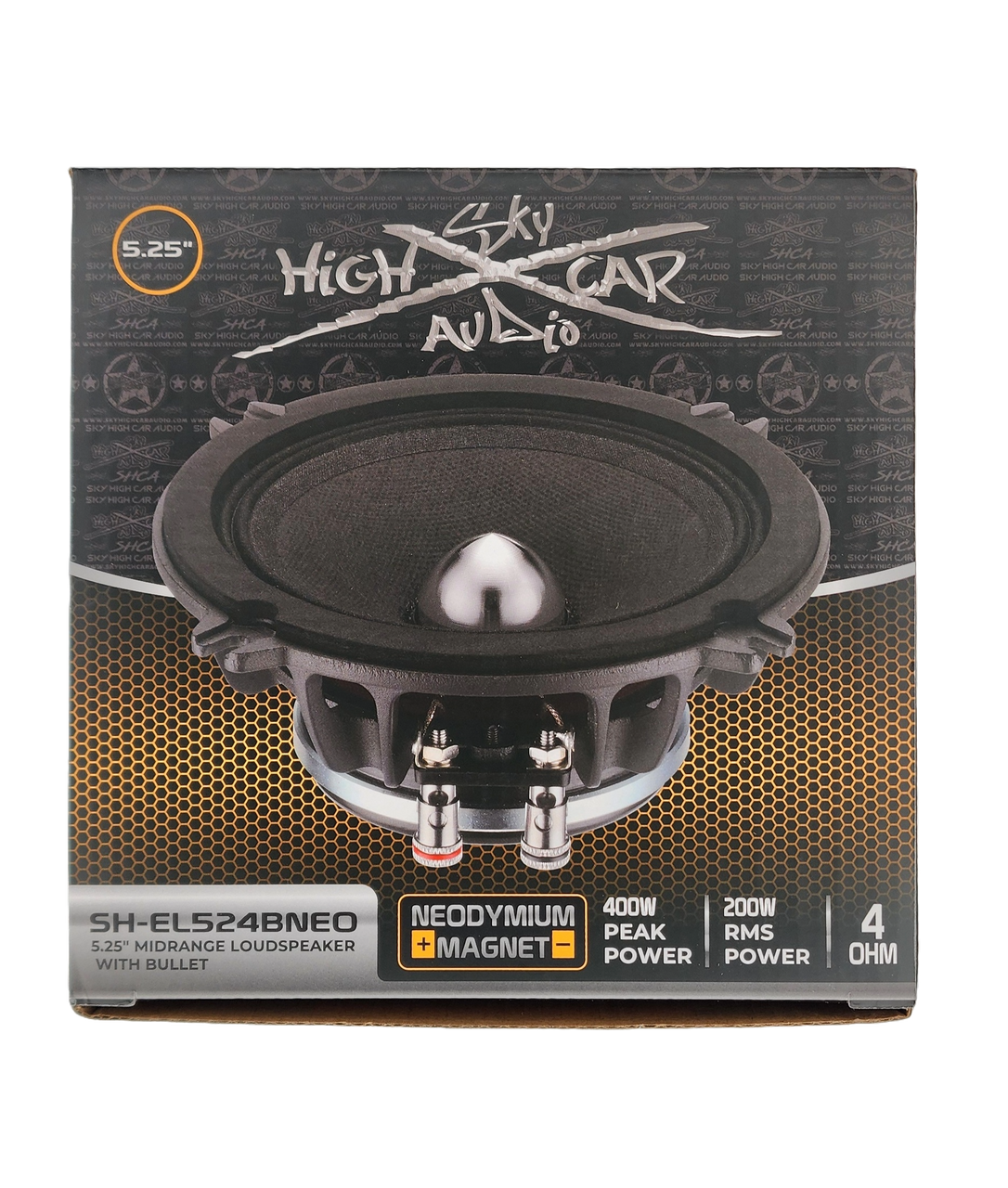 Sky High Car Audio SH-EL524BNEO 5.25" Neodymium Bullet Midrange Speaker - Audio Sellerz