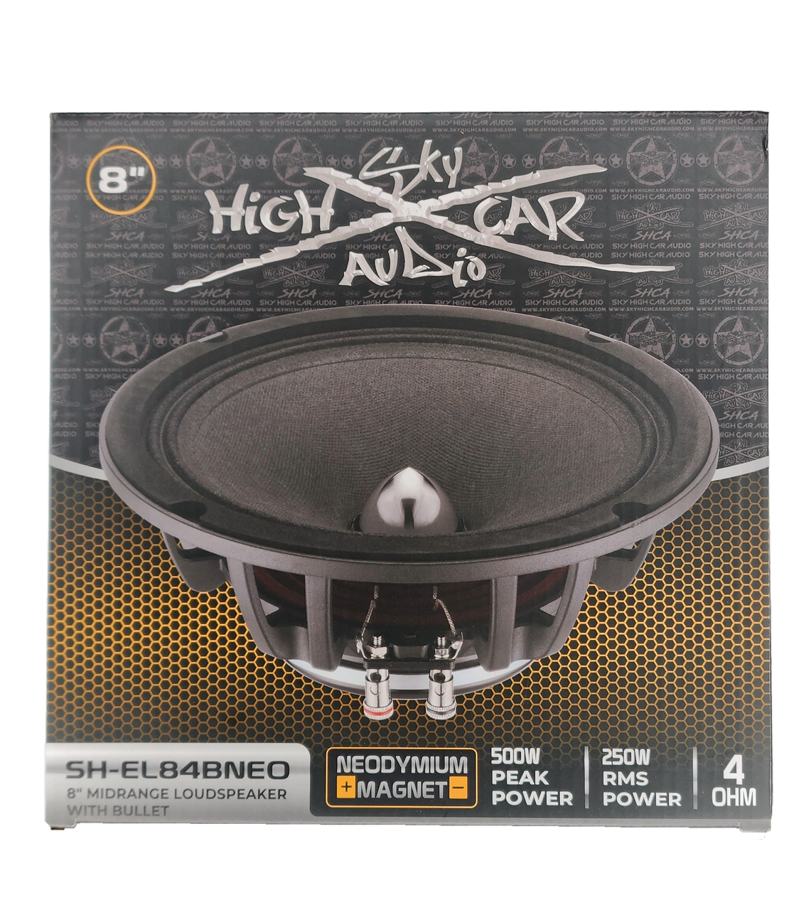 Sky High Car Audio SH-EL84BNEO 8" Neodymium Bullet Midrange Speaker - Audio Sellerz