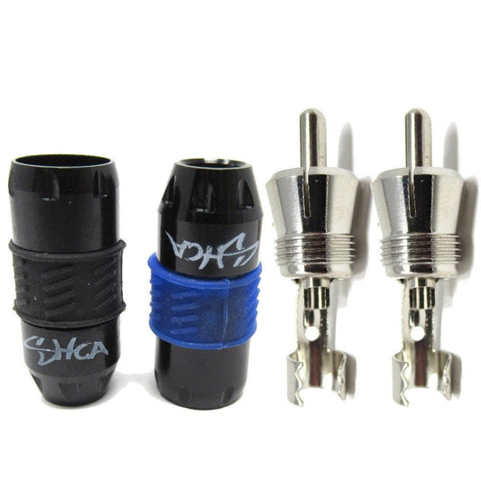 Sky High Car Audio DIY Twisted 2-Channel RCA Male Ends Pair - Audio Sellerz