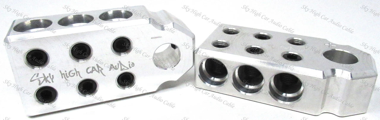 Sky High Car Audio SAE 1/0 6 Input Set Screw Battery Terminal - Audio Sellerz