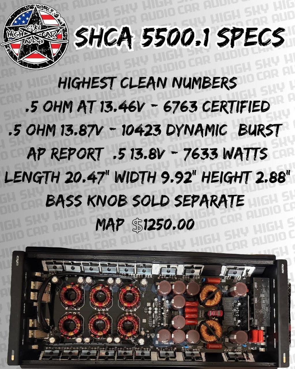 Sky High Car Audio SHCA 5500.1 5500W 0.5 Ohm Monoblock Amplifier - Audio Sellerz