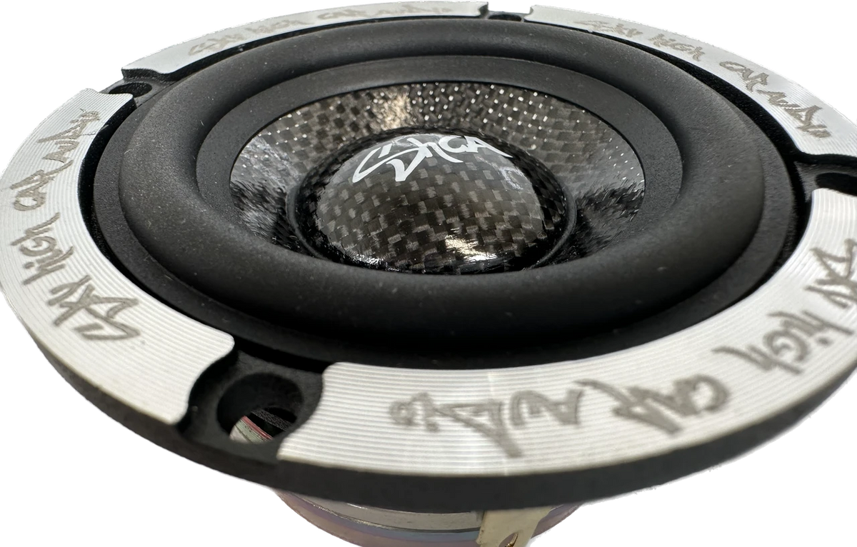 Sky High Car Audio SH-25NP 2.5-inch neodymium midrange speaker pair with carbon-fiber cones