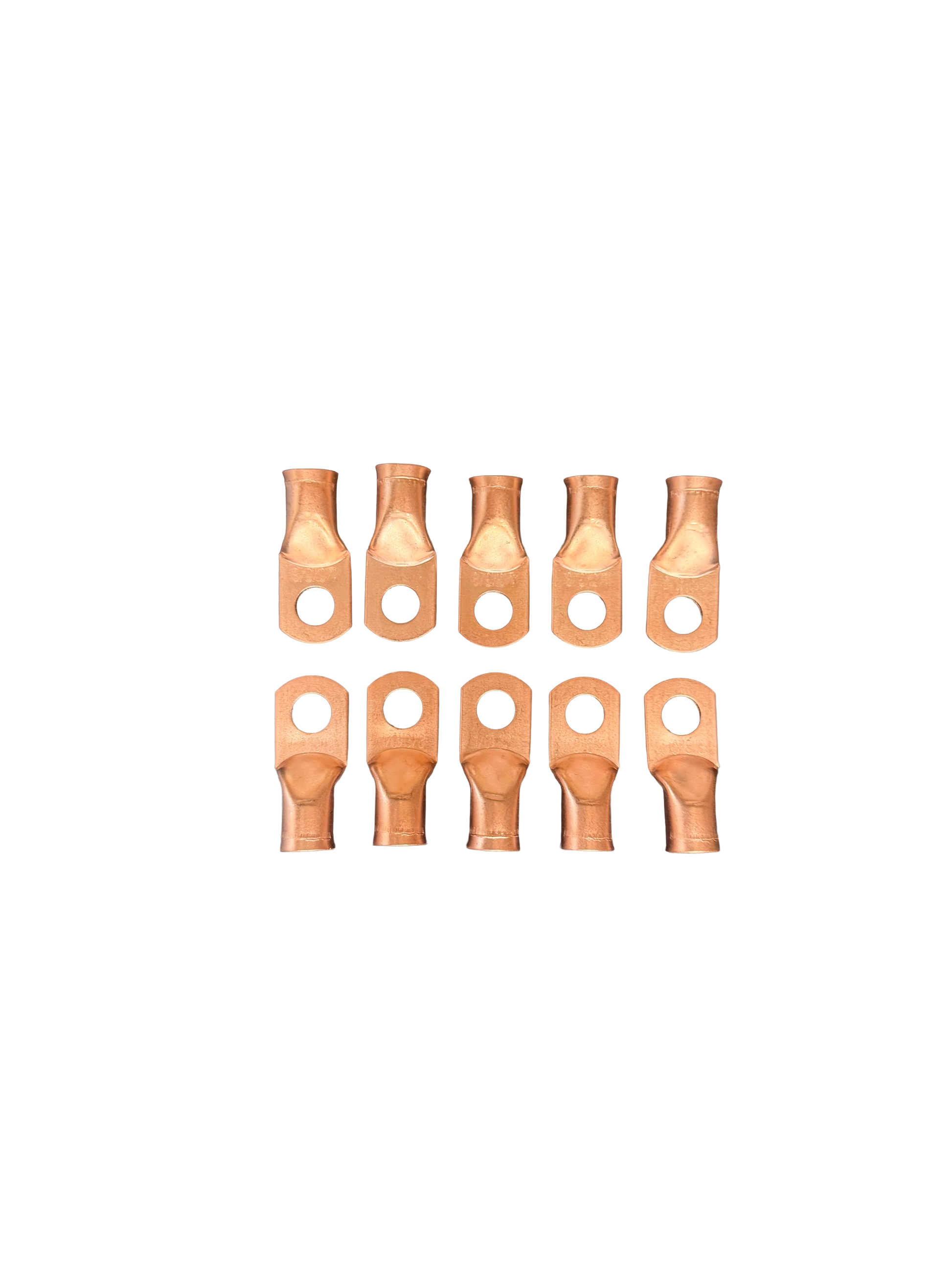 Audio Sellerz 0 Gauge Copper Lugs with Heat Shrink 10 Pack.