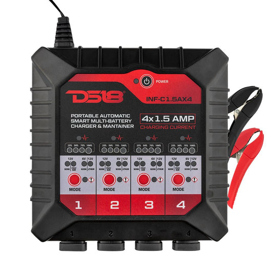 4 X 1.5 AMP Automatic Smart Lithium and AGM Battery Charger and Maintainer.