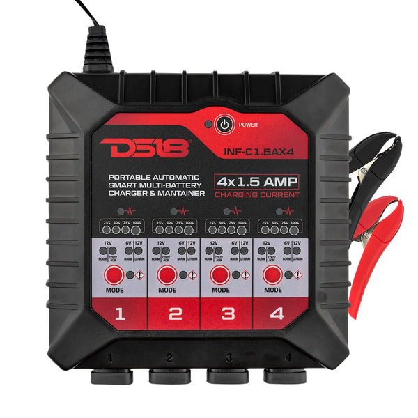 4 X 1.5 AMP Automatic Smart Lithium and AGM Battery Charger and Maintainer.