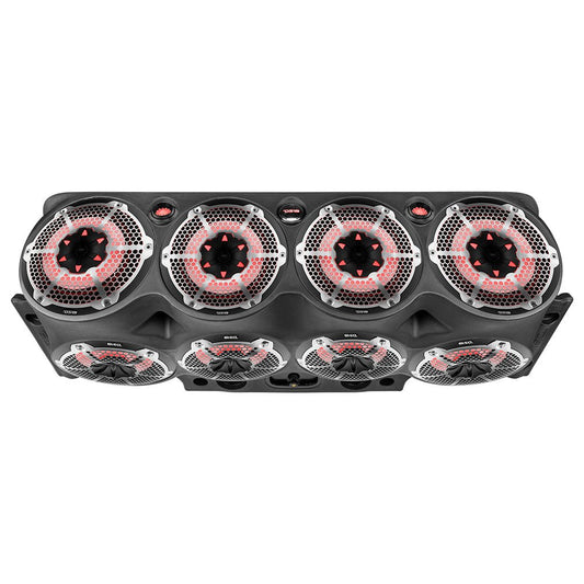 Jeep JK/JKU Overhead Bar System Fits 8 X 10" Speakers, 2 X 2.3" tweeters and 2 X 1 " Drivers -Black.