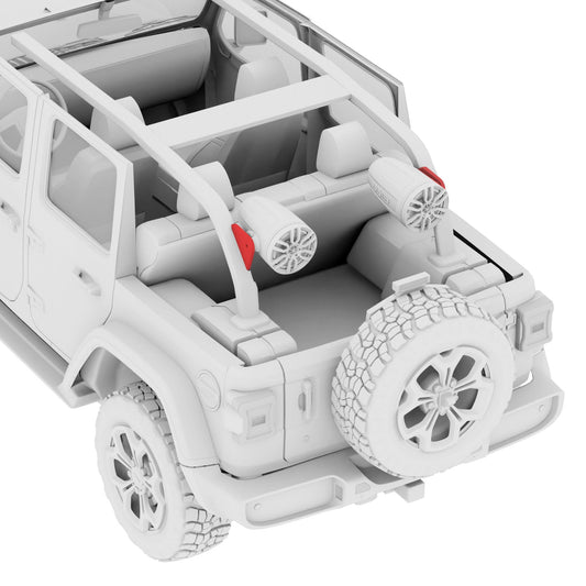 Tower Speaker Mounting Bracket For 4-Door JL Jeep Roll Cages.
