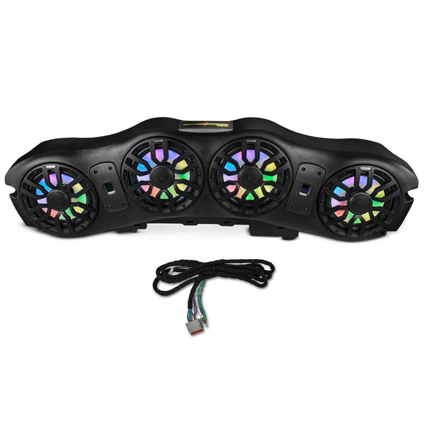 Jeep JL/JLU/JT 2024–Up Overhead Sound Bar – Loaded with 4 x 8” NXL-IQ8 Marine Speakers.