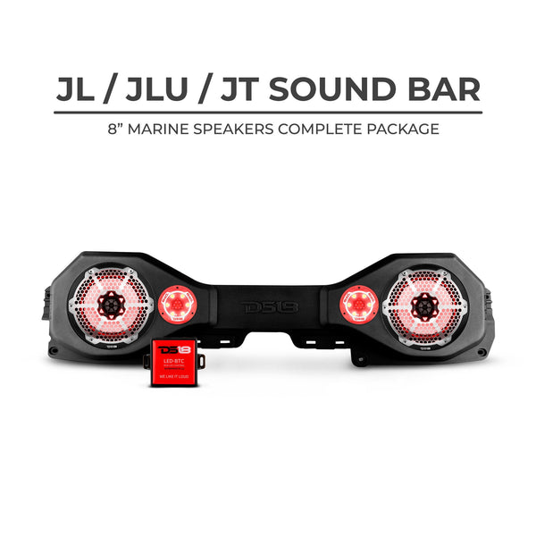 DS18 Jeep JL/JLU/JT Plug & Play Sound Bar Package.