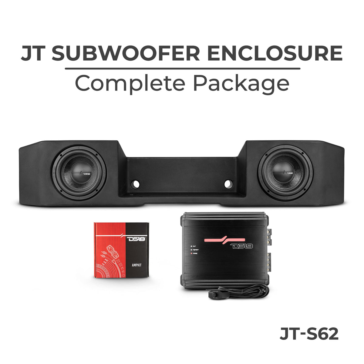Complete Under Seat Subwoofer Enclosure Package for JT Gladiator Jeeps.