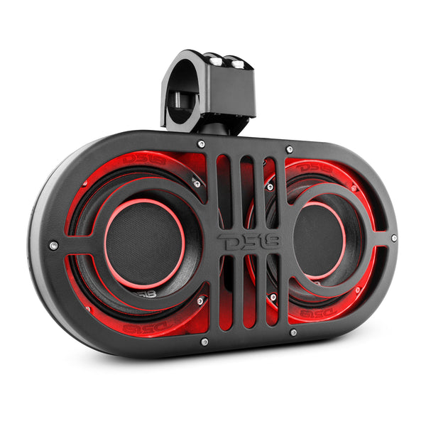 Dual 6.5" Marine and Powersports PRO Roll Cage Sound Bar System with Built in LED RGB Lights450 Watts Rms ( 2 x PRO-HY6.4B Included).