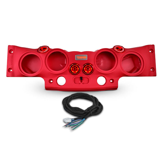 Jeep JK/JKU Overhead Sound Bar System Fits 4 X 8" Speakers (Not included) 4 X Tweeters PRO-TW4L and 2 X Drivers PRO-DRNSC1.5 and Harness Included- Red.